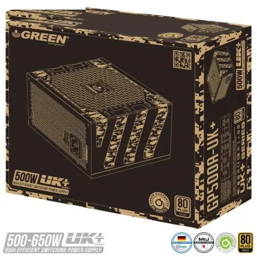 منبع تغذیه گرین مدل GP500A-UK PLUS