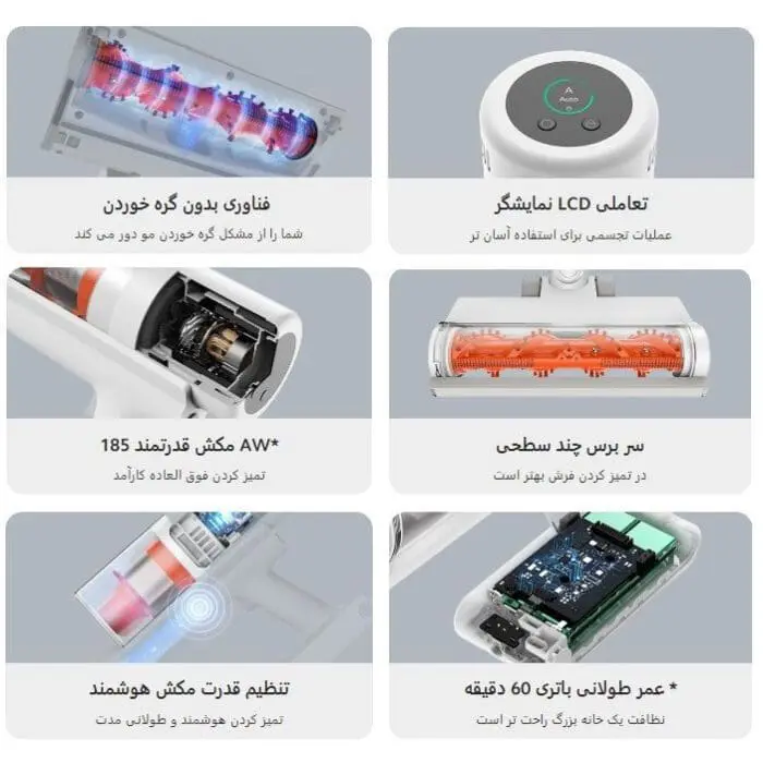 جارو شارژی عصایی شیائومی مدل Xiaomi Vacuum Cleaner G11 New version (نسخه جدید اورجینال) - Image 8