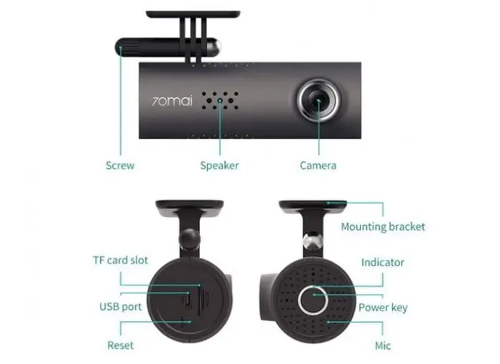 دوربین خودرو شیائومی Xiaomi 70mai Midrive D06 1080p Smart Dash Cam 1S - Image 3