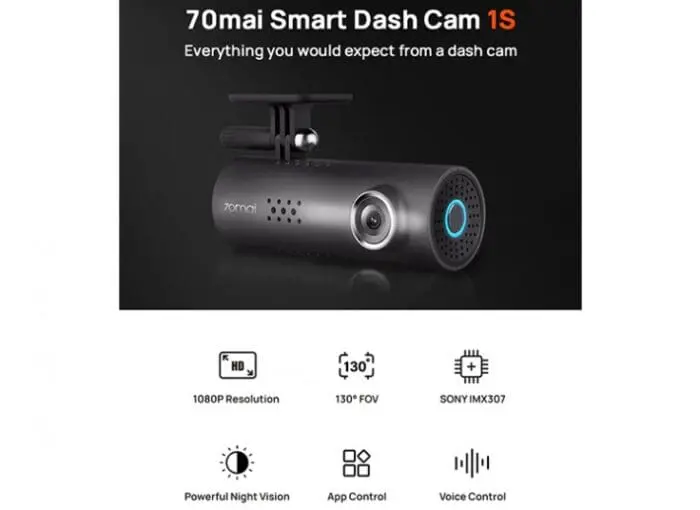 دوربین خودرو شیائومی Xiaomi 70mai Midrive D06 1080p Smart Dash Cam 1S - Image 4