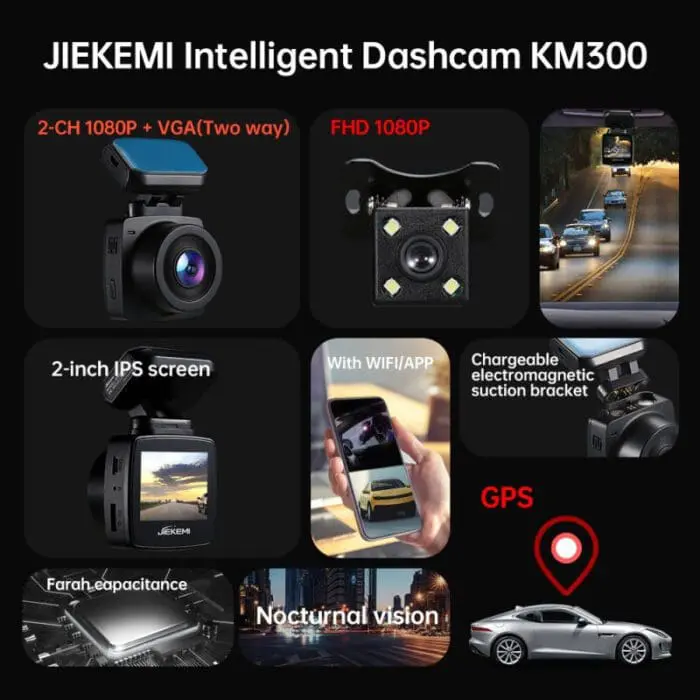 دوربین خودروی شیائومی Xiaomi Jiekemi KM300 (اورجینال پلمپ _ ارسال فوری) - Image 4