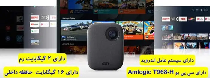 ویدیو پروژکتور شیائومی مدل  Mi Smart Compact (اورجینال پلمپ ارسال فوری) - Image 4