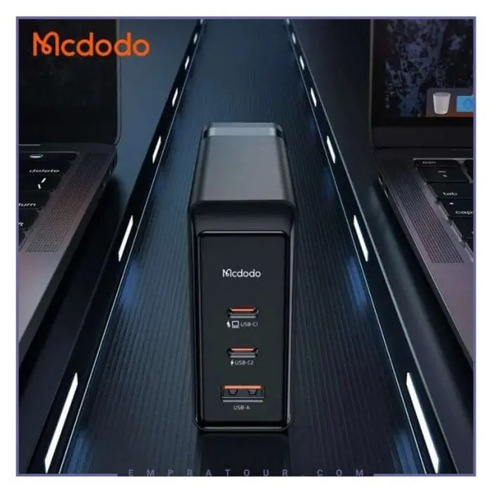 آداپتور شارژ 3 پورت 140 واتی مک دودو Mcdodo 140W GaN5 Pro Fast Charger CH-2911 (اورجینال پلمپ ارسال فوری) - Image 3