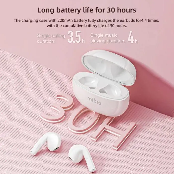 هندزفری بلوتوث شیائومی Xiaomi Mibro Earbuds 4 (گلوبال پلمپ پک اورجینال) - Image 5