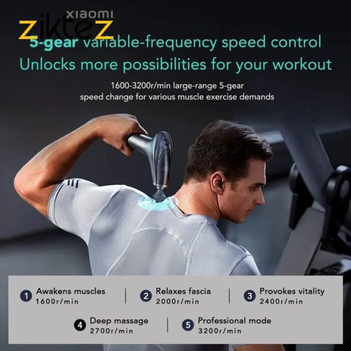 ماساژور تفنگی شیائومی Massage Gun SKG X7E (نسخه جدید اورجینال) - Image 3