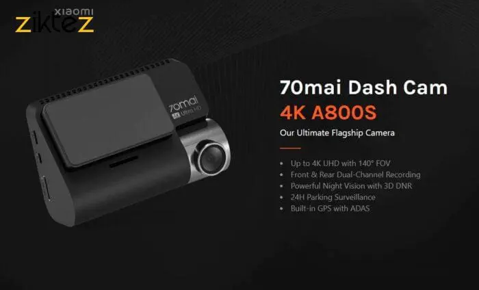 دوربین ماشین 70mai 4k Dash Cam A800S شیائومی (نسخه اورجینال پلمپ ارسال فوری) - Image 8