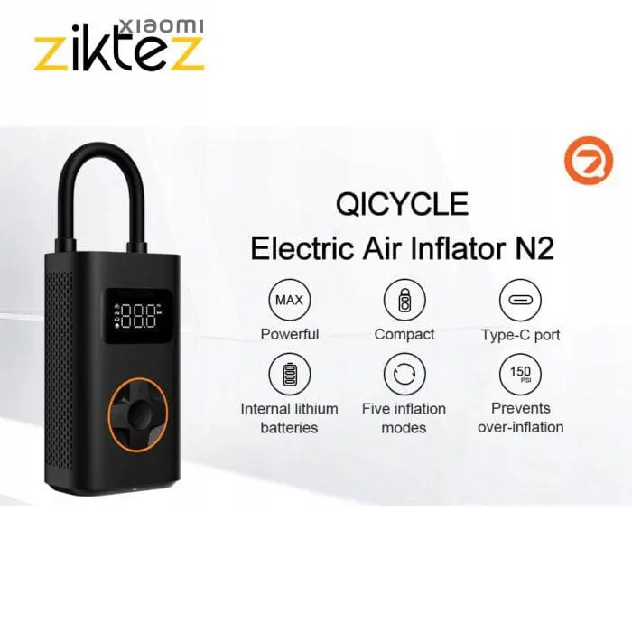 پمپ باد شیائومی مدل Xiaomi QiCYCLE N2 (اورجینال ارسال فوری) - Image 6