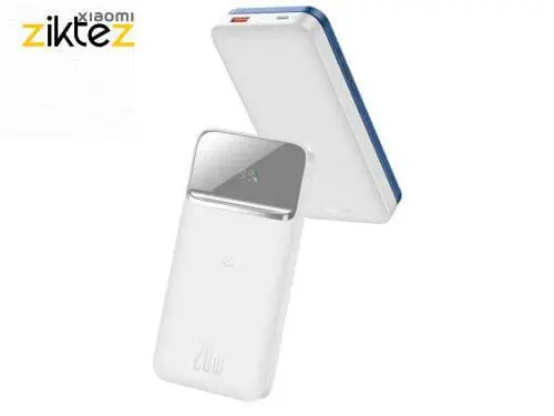پاوربانک وایرلس 10000 مگنتی بیسوس Baseus Magnetic Wireless Quick Charge PPCXW10 PPMT-03 توان 20 وات فروشگاه اینترنتی زیکتز