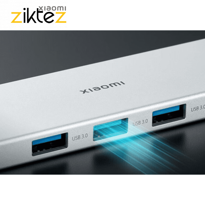 هاب 5 پورت تایپ سی شیائومی مدل XIAOMI XDMS05YM(گلوبال _ پلمپ) NEW - Image 5