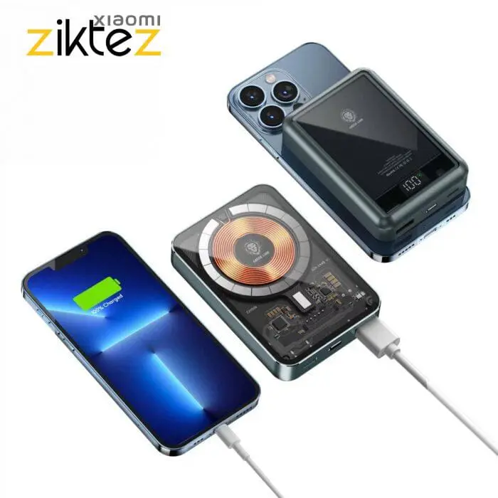 پاوربانک گرین لاین مدل Transparent MagSafe ظرفیت 10000 میلی‌آمپر ساعت - Image 3