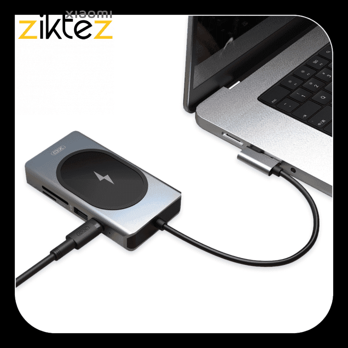 هاب 9 پورت USB-C ایکس او مدل HUB007(اورجینال پلمپ با گارانتی ارسال فوری) - Image 4