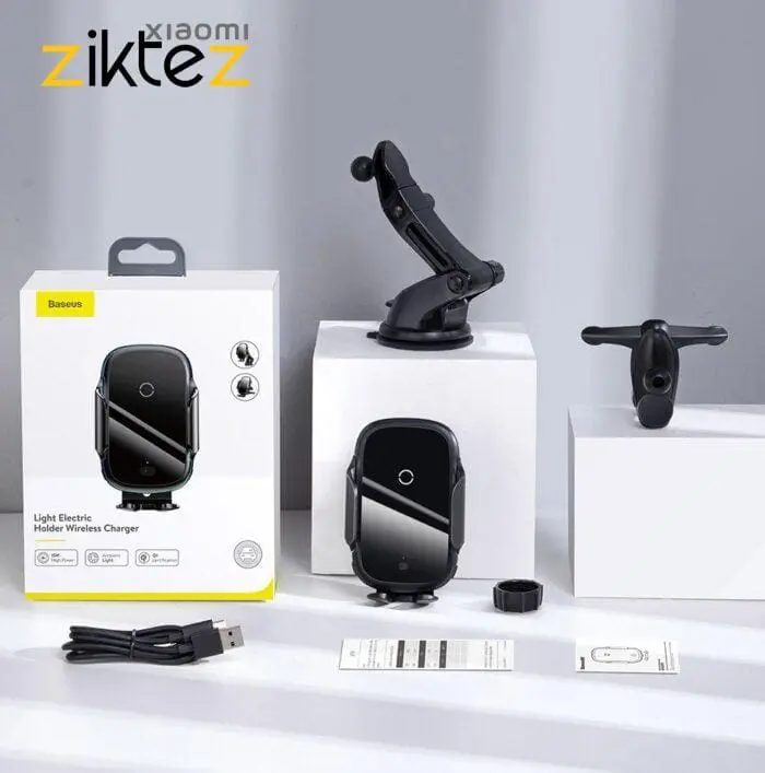 پایه نگهدارنده و شارژر بی سیم بیسوس Baseus Light Electric WXHW03 (اورجینال با گارانتی) - Image 3
