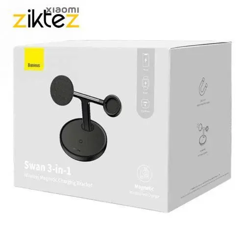 استند و شارژر وایرلس مگنتی بیسوس 20 وات مدل WXTE000101 (اورجینال با گارانتی) فروشگاه اینترنتی زیکتز