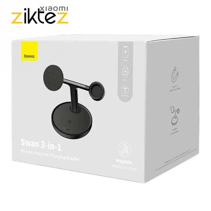 استند و شارژر وایرلس مگنتی بیسوس 20 وات مدل WXTE000101 (اورجینال با گارانتی) - Image 2