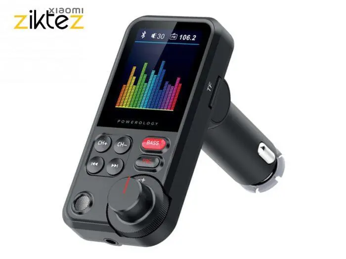 شارژر فندکی و پخش کننده بلوتوث پاورولوژی Powerology FM Transmitter Pro PCCSR003 توان 18 وات (نسخه اورجینال پلمپ ارسال فوری)