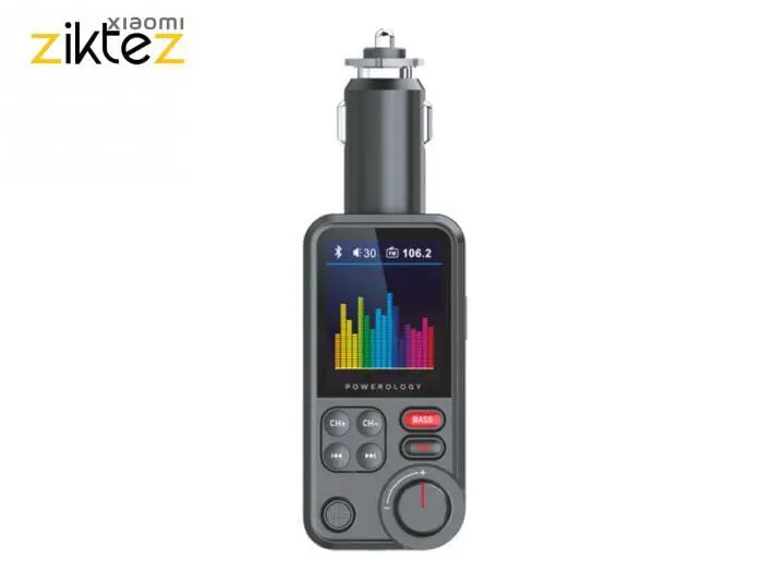 شارژر فندکی و پخش کننده بلوتوث پاورولوژی Powerology FM Transmitter Pro PCCSR003 توان 18 وات (نسخه اورجینال پلمپ ارسال فوری) - Image 3