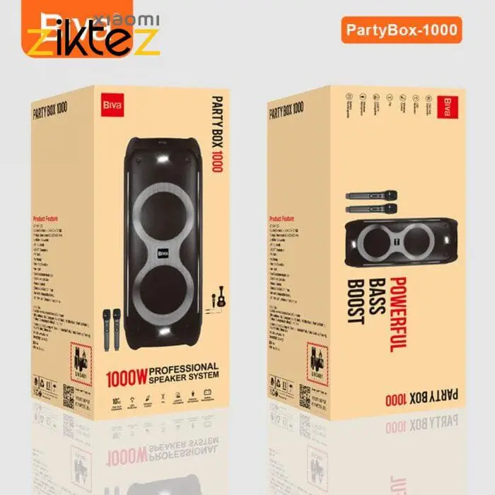 اسپیکر بلوتوث بیوا Biva Party Box 1000 توان 1000 (اورجینال با گارانتی) - Image 3