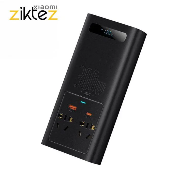 مبدل اینورتر برق خودرو باسئوس 300 وات  Baseus IGBT CI30-02 Power Inverter CGNB010101 (اورجینال با گارانتی) - Image 11