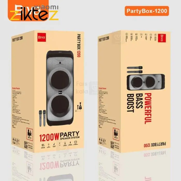 اسپیکر بلوتوث بیوا Biva Party Box 1200 توان 1200 وات (اورجینال با گارانتی) - Image 6