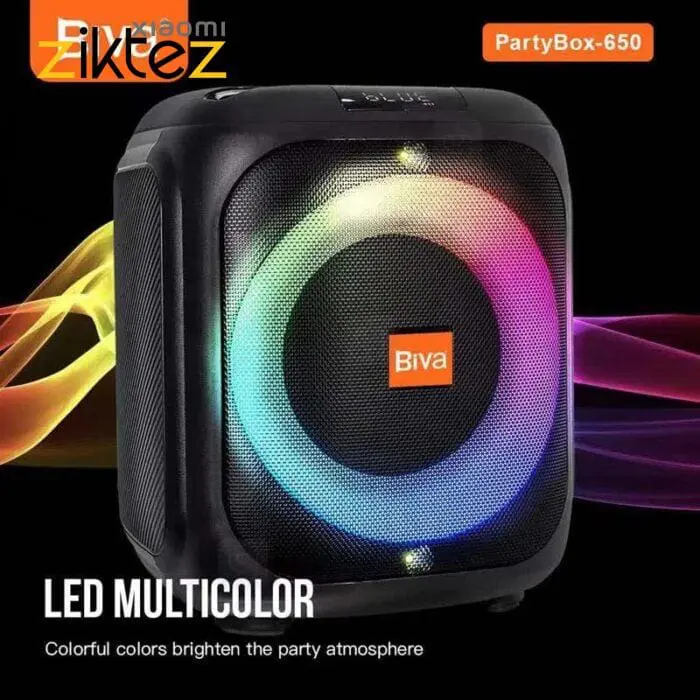 اسپیکر بلوتوث بیوا Biva Party Box 650 توان 80 وات (اورجینال با گارانتی) - Image 2