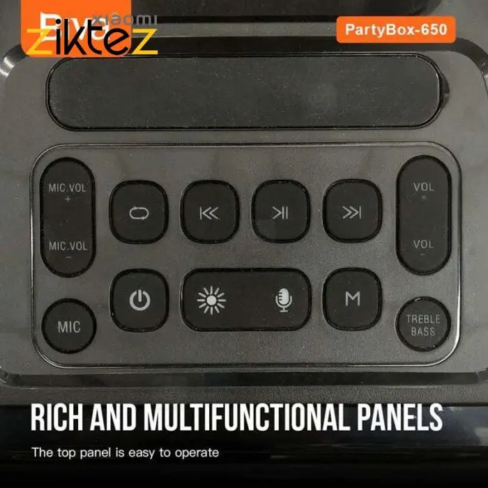 اسپیکر بلوتوث بیوا Biva Party Box 650 توان 80 وات (اورجینال با گارانتی) - Image 4