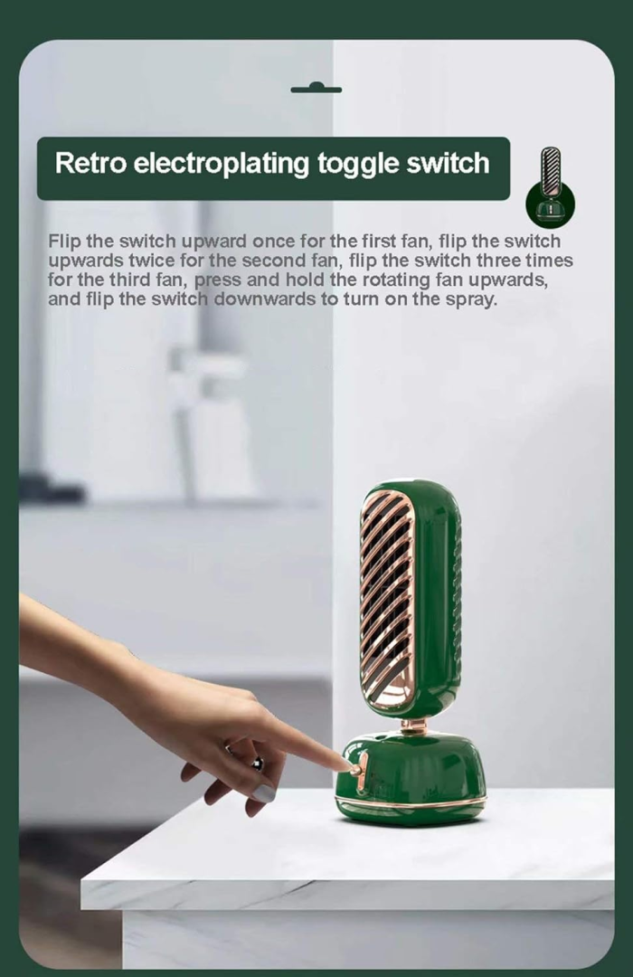 پنکه شیائومی مه پاش رومیزی مدل Xiaomi zolele Humidifier desktp fan TF001 (اورجینال) - Image 12