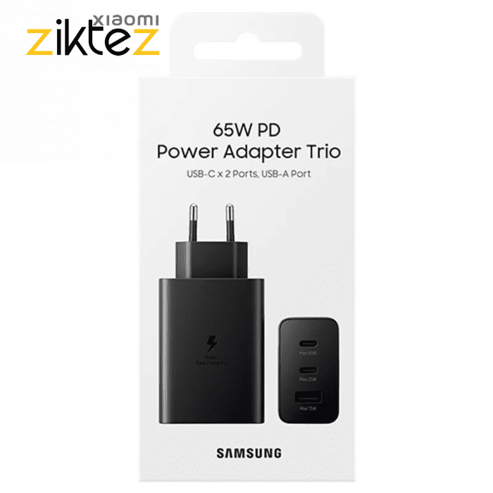 شارژر ۶۵w سامسونگ اورجینال سوپر فست شارژ Samsung 65W Power Adapter Trio(اصلی ارسال فوری) - Image 2