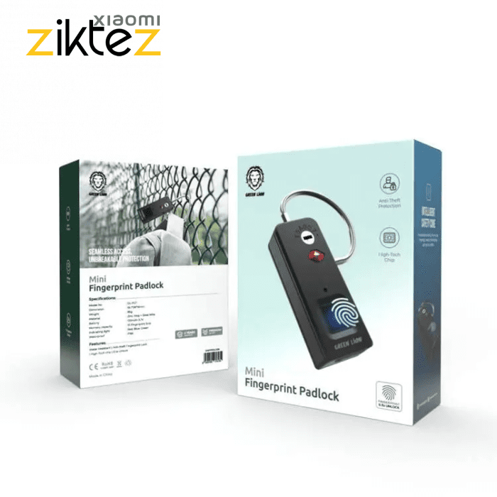 قفل اثر انگشتی گرین لاین Green Lion Mini Fingerprint Padlock GNFPPDLKBK(اورجینال ارسال فوری) - Image 3