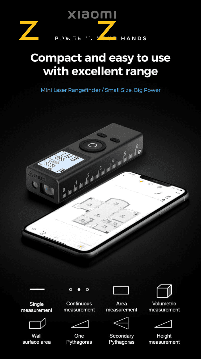 متر لیزری پاورولوژی Powerology P30MLRFBK Laser Measurement Tool (اورجینال ارسال فوری) - Image 2