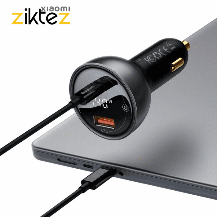 شارژر فندکی بیسوس 140وات Baseus CGZX070001 با کابل Type C (اورجینال ارسال فوری) - Image 4