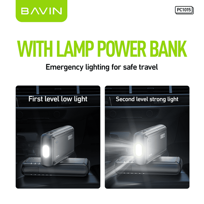 جامپ استارتر و پاوربانک 10000 خودرو باوین Bavin PC1015S Car Ignition Power Bank (اورجینال ارسال فوری) - Image 7