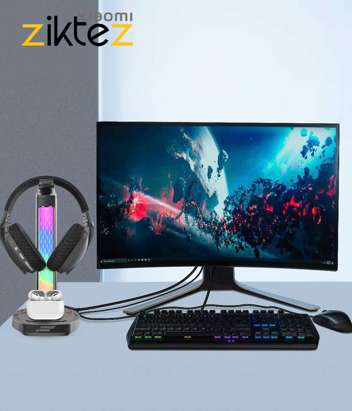 استند شارژر وایرلس هدفون پرودو Porodo PDX527 Headphone Stand and Wireless Charging (اورجینال ارسال فوری) - Image 4