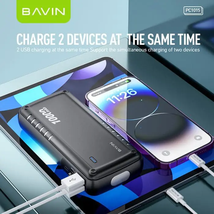 جامپ استارتر و پاوربانک 10000 خودرو باوین Bavin PC1015S Car Ignition Power Bank (اورجینال ارسال فوری) - Image 4
