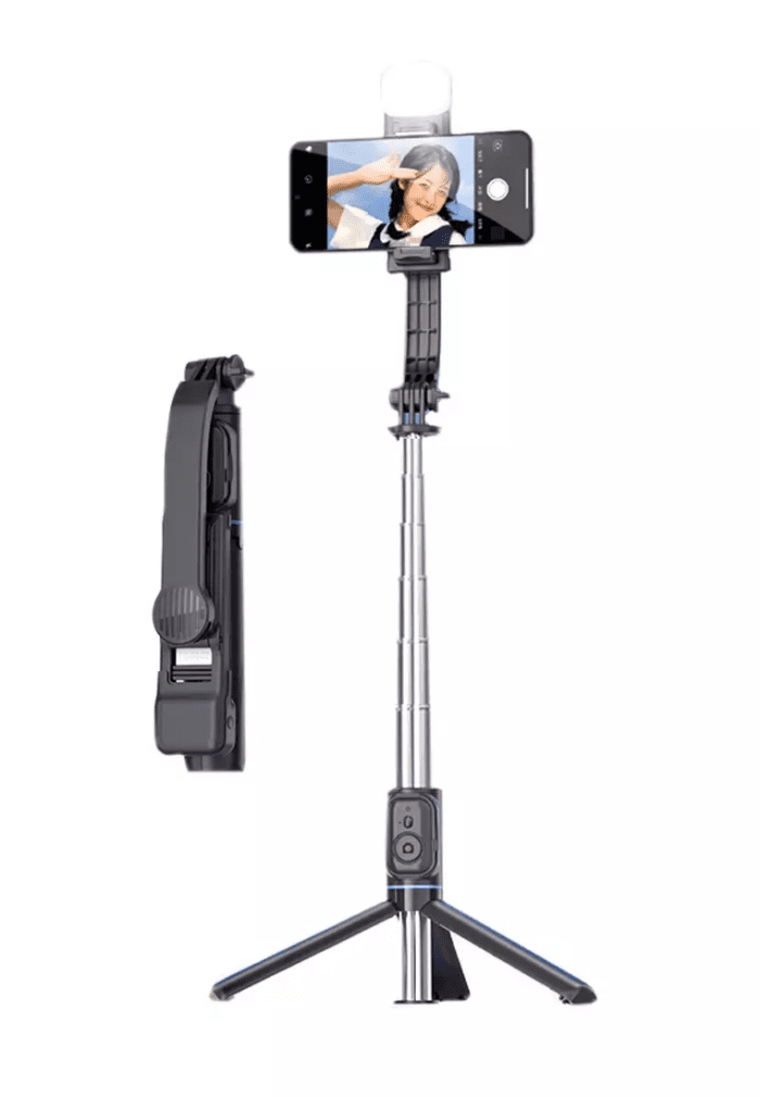 مونوپاد و سه پایه شاتر دار باوین Bavin AP-13 Selfie Stick Tripod همراه با چراغ (اورجینال ارسال فوری) - Image 7