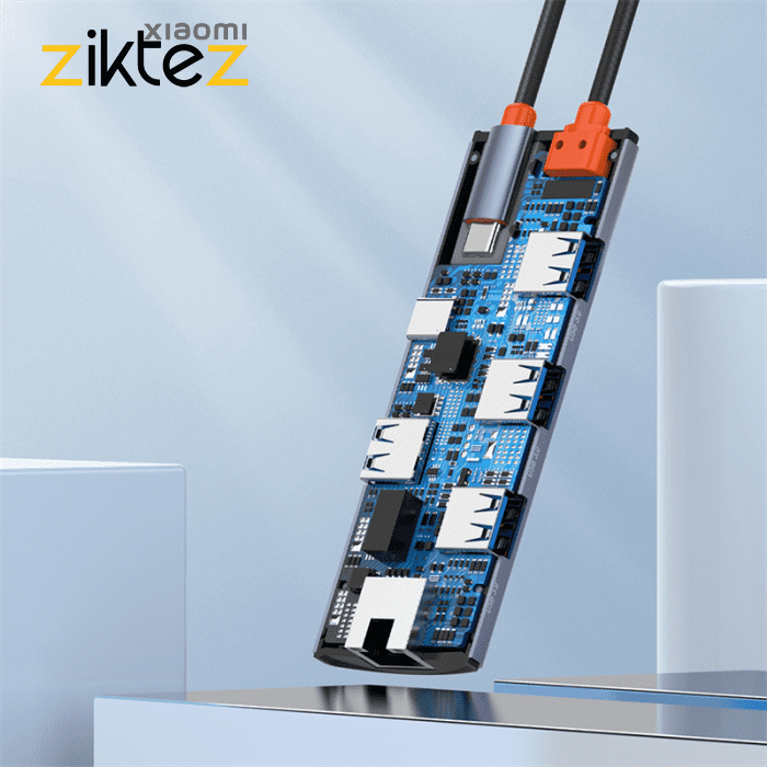 هاب 6 پورت 100 وات LDNIO 6in1 Type-c Hub Adapter DS-16U (اورجینال با گارانتی) - Image 5