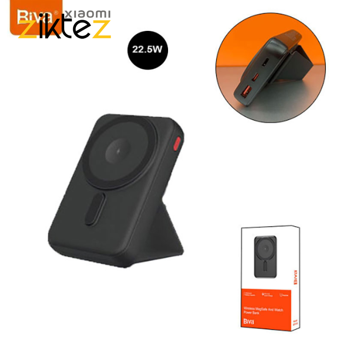 پاوربانک وایرلس 10000 مگ سیف بیوا توان 22.5 وات Biva BP-015 (اورجینال با گارانتی) - Image 5