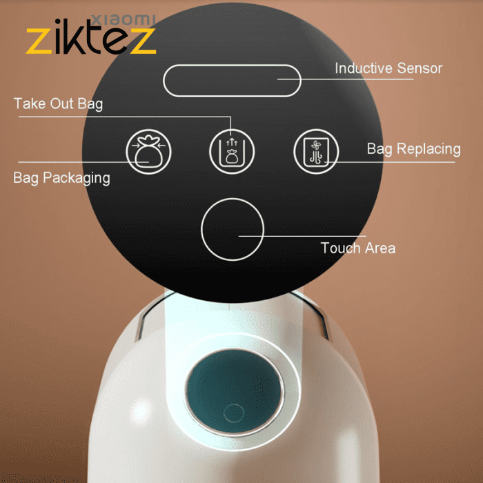 سطل زباله هوشمند شیائومی ضد آب Xiaomi Motion sensor Smart Trash Can Automatic (اورجینال) - Image 3