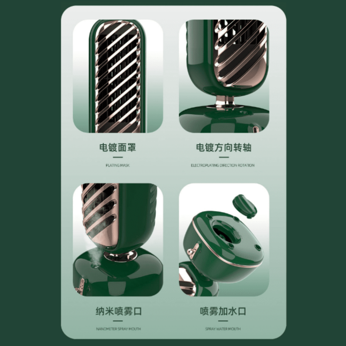 پنکه پرقدرت رومیزی مه پاش شیائومی مدل Xiaomi Humidifier desktp fan TF001 (اورجینال) - Image 17