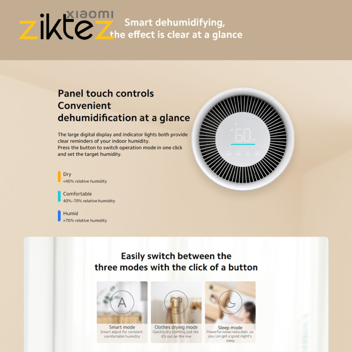 قوی ترین رطوبت گیر شیائومی هوشمند مدل Xiaomi Smart Dehumidifier 0111DM (نسخه گلوبال تولید خود شیائومی اورجینال) - Image 17
