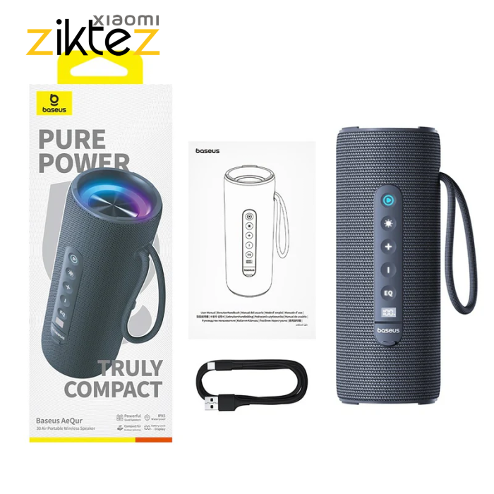 اسپیکر بلوتوث بیسوس توان 15 وات Baseus AeQur 30 Air Portable A20072600826-00 (اورجینال با گارانتی) - Image 7