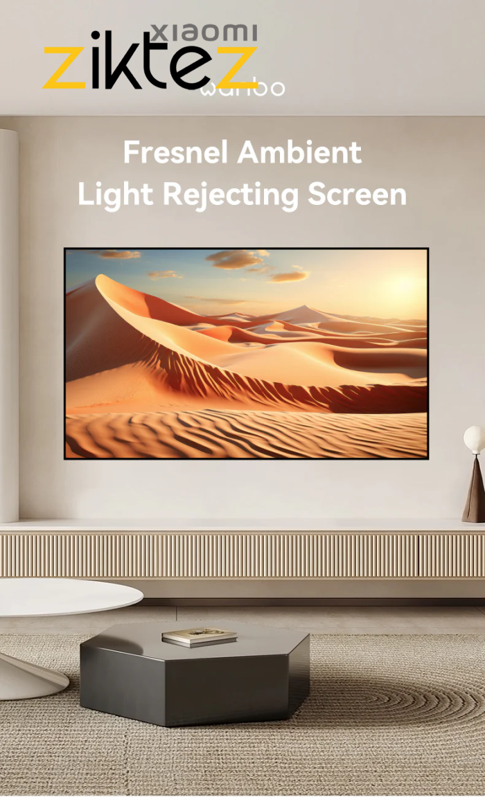 پرده ویدئو پروژکتور ضد نور شیائومی Wanbo 100″ Fresnel ALR Projector Screen 06 (اورجینال) - Image 11
