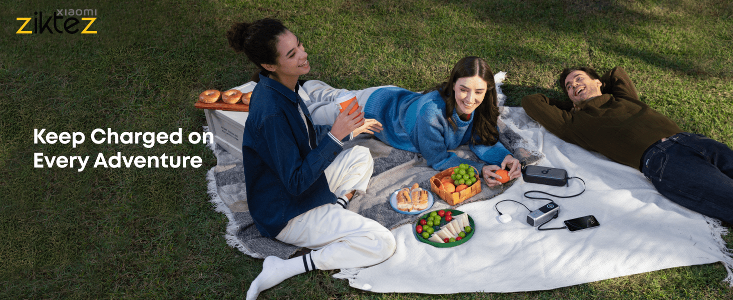 پاوربانک انکر 25000 میلی آمپر مدل A1695 Zolo با توان 165 وات و کابل داخلی USB-C