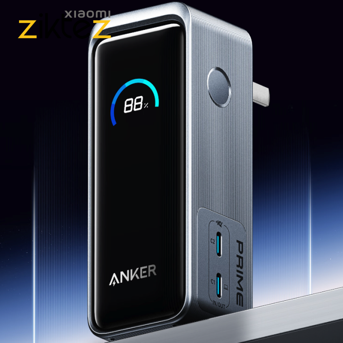 پاوربانک و شارژر دیواری انکر Anker A1339 Prime با ظرفیت 9600 میلی‌آمپر و توان 65 وات مناسب لپ‌تاپ و موبایل