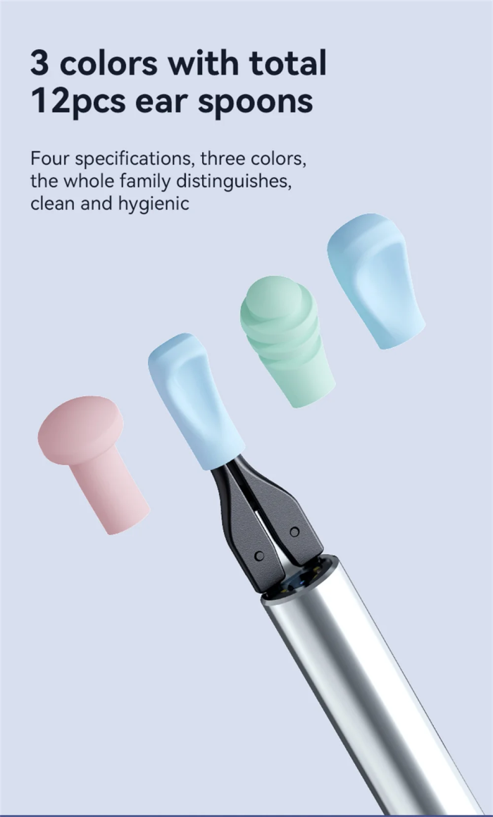 گوش پاک‌کن هوشمند حرفه ای ۴ کاره visual ear pick tweezers 10MP HD