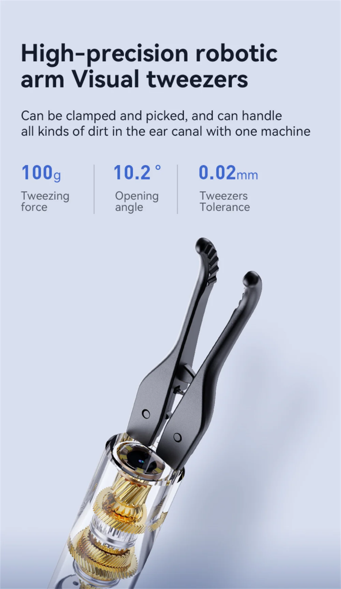 گوش پاک‌کن هوشمند حرفه ای ۴ کاره visual ear pick tweezers 10MP HD