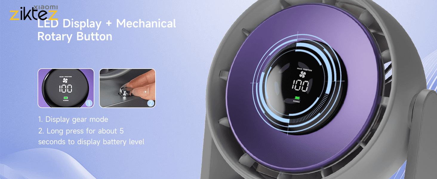پنکه شارژی رومیزی شیائومی پر قدرت هوشمند Xiaomi powerful fan2