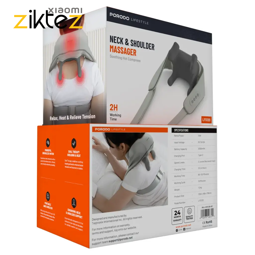ماساژور گردن و شانه پرودو مدل Porodo Massager PD-LFST120