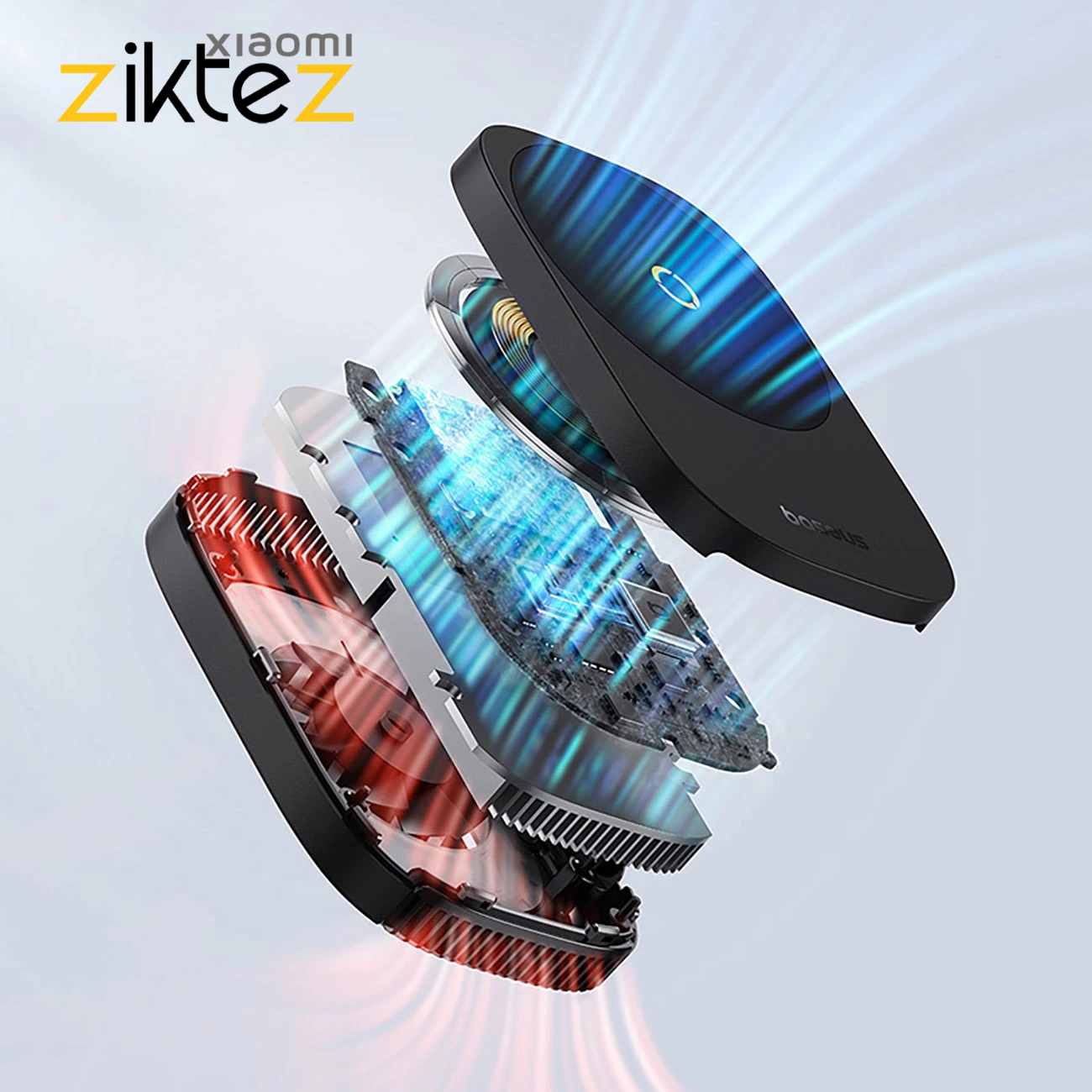 فن خنک کننده و شارژر وایرلس باسئوس مدل Baseus MagPro II BS-PS036