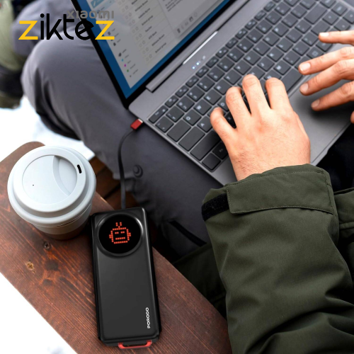 پاوربانک پورودو ۱۰۰۰۰ میلی‌آمپر مجهز به نمایشگر انیمیشنی Porodo 10000mAh Animated Display Power Bank