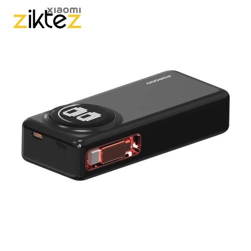 پاوربانک پورودو ۱۰۰۰۰ میلی‌آمپر مجهز به نمایشگر انیمیشنی Porodo 10000mAh Animated Display Power Bank